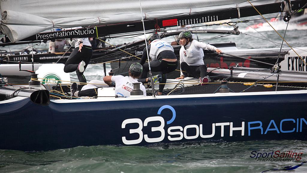 Katie Spithill SSP - Extreme Sailing Series - Act 8, Sydney © Beth Morley - Sport Sailing Photography http://www.sportsailingphotography.com